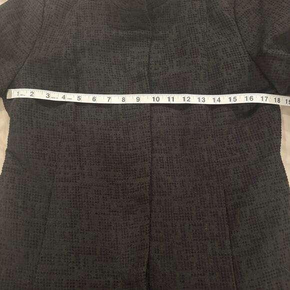 Eileen Fisher Organic Cotton Blend Textured Snap Front Closure Black Jacket SP - Picture 11 of 12